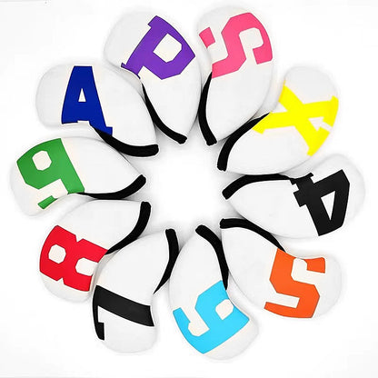Siranlive Golf Iron Head Covers 9pcs/10pcs (4~9,P ,A ,S，X )  Simple Style Waterproof PU Leather