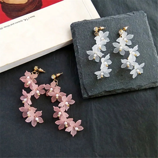 Trendy Earrings Flowers Stud Earrings for Women Vintage Creative Temperament Contracted Woman Stud Earrings Fine Jewelry