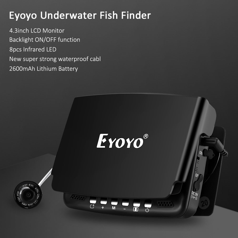 Eyoyo EF43A 20M Fish Finder 4.3" 1000TVL Underwater Ice Carp Fishing Camera for Winter Sea Fishing Tackle Accessories Pesca