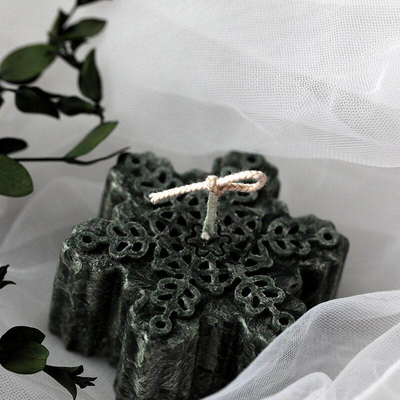 Christmas Candle Mold Christmas Tree Pine Cone Snow Snowflake Candle Mold Soap Silicone Mold