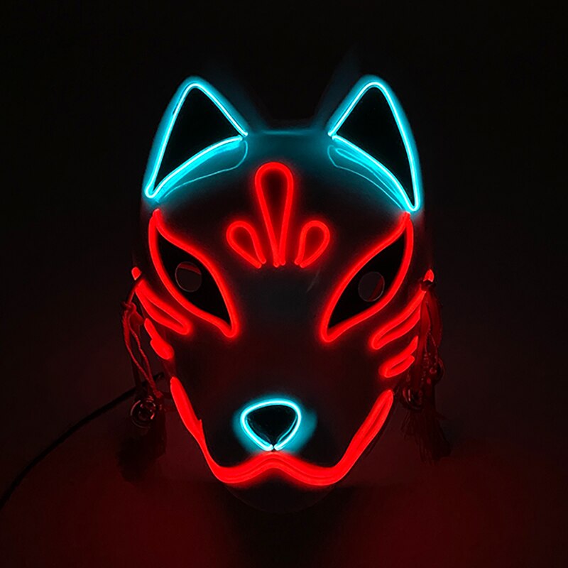 Halloween Carnival Party Costume Decoration Luminous LED Mask Halloween Mask LED Maske Light Up Party Masks for Glow Party