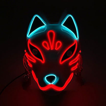 Halloween Carnival Party Costume Decoration Luminous LED Mask Halloween Mask LED Maske Light Up Party Masks for Glow Party