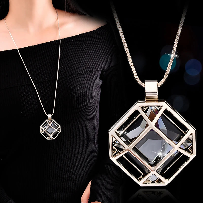 Long Necklaces & Pendants for Women Maxi Collier Femme Geometric Chain Fashion Necklace Statement Colar Accessories Jewelry 2022