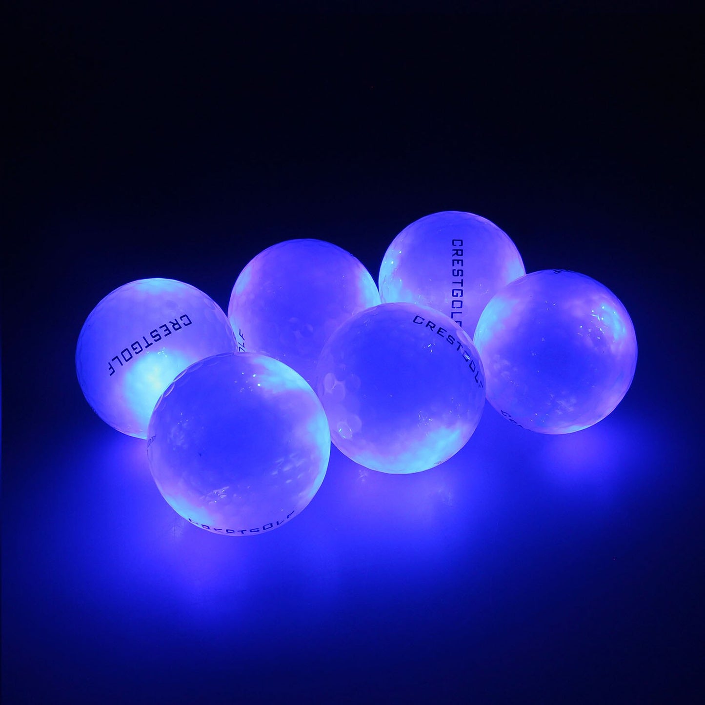 10 Pack Crestgolf Glow in the Dark Golf Balls for Night Light Up LED Golf Ball Six Colors for Your Choice