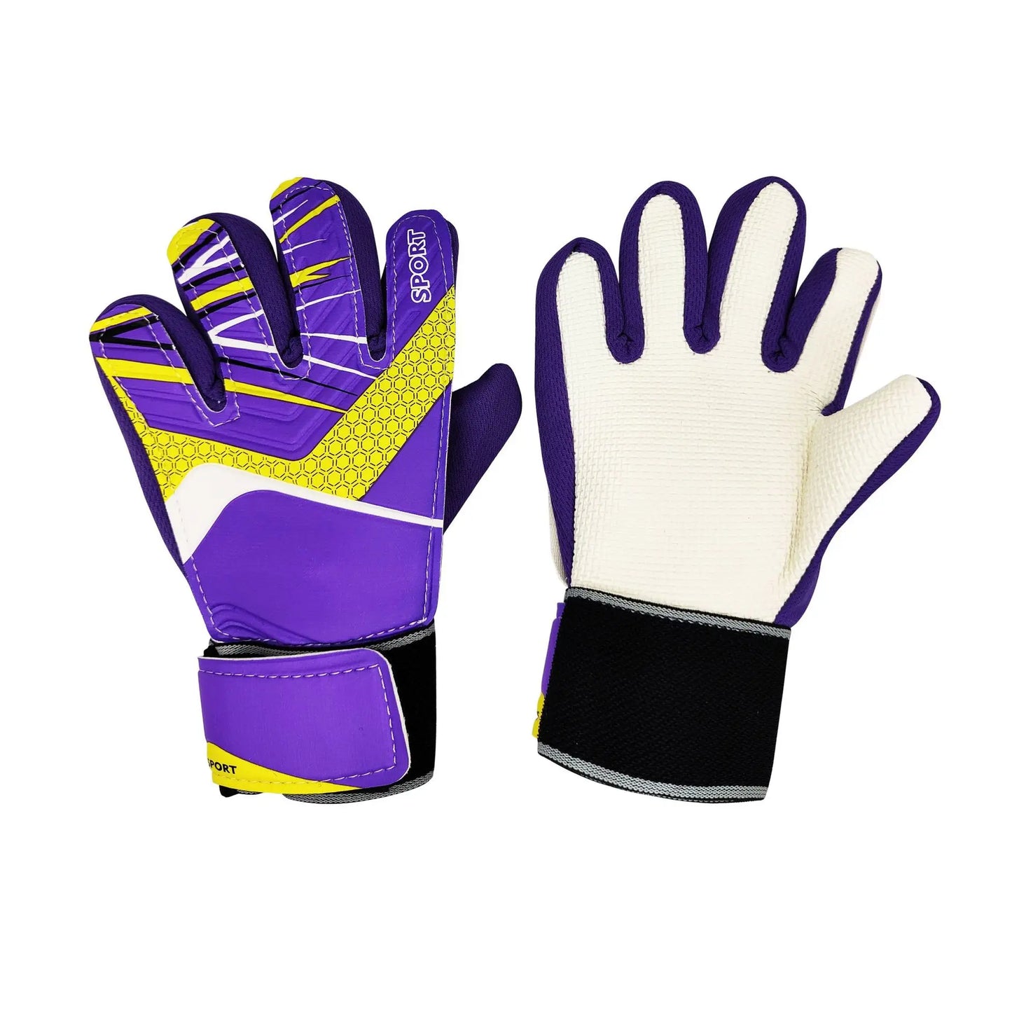 Kid's Soccer Goalkeeper Gloves Guantes De Portero for Children 5-16 Years Old Soft Goalkeeper Gloves Size 5/6/7