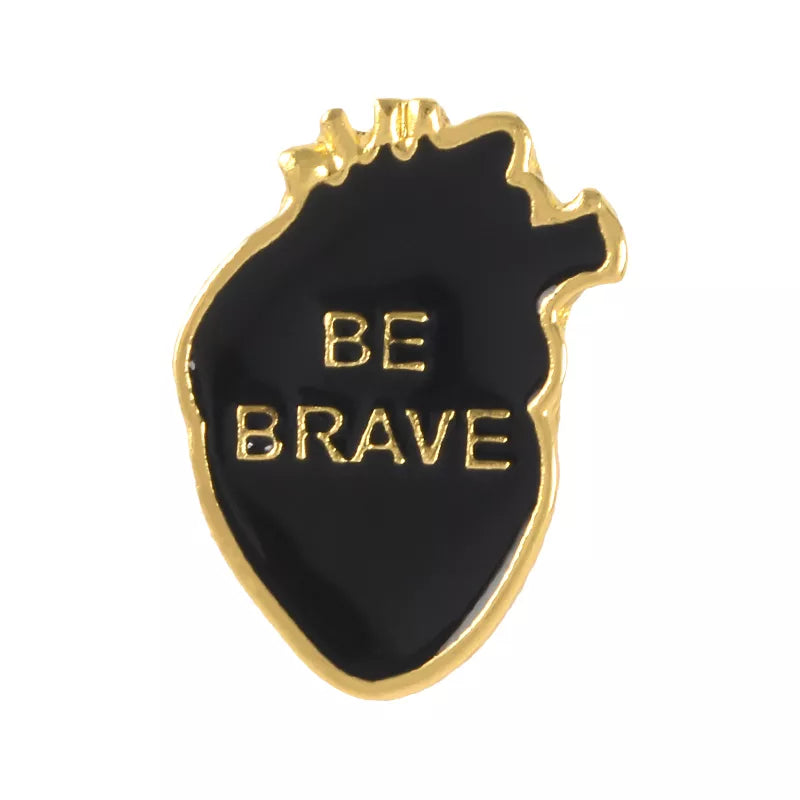 Heart Enamel Pin Starry Heart Brave Cats Bloodthirsty Hug Brooches Bag Clothes Lapel Pin Badge Jewelry