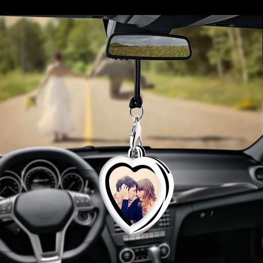 Creative Car Pendant Photo Frame Auto Ornaments Interior Rear View Mirror Decoration Love Family Girl Friends Photos Cars