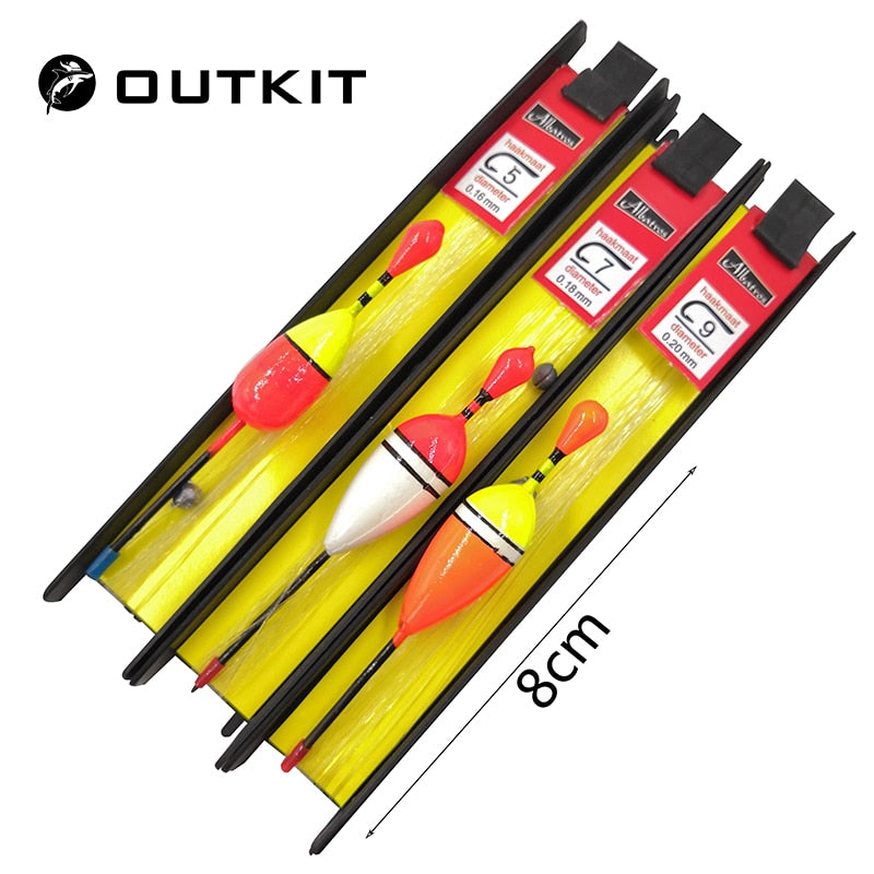 OUTKIT 3pcs/Lot Carp Fishing Line Bobber Group Fish Float Fishing Tackle China Hook Buoy Fish Floating Tiple Suit Accessories