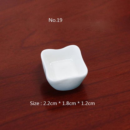 10pcs White Plate Dishes Simulation Plates Miniature Pretend Play Kitchen Toys Dinner Tableware Doll House Accessories Kids
