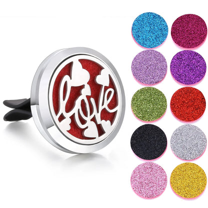 New Aromatherapy Jewelry Car Perfume Air Freshener Car Clip Tree of Life Aroma Essential Oil Diffuser Necklace Locket Pendants