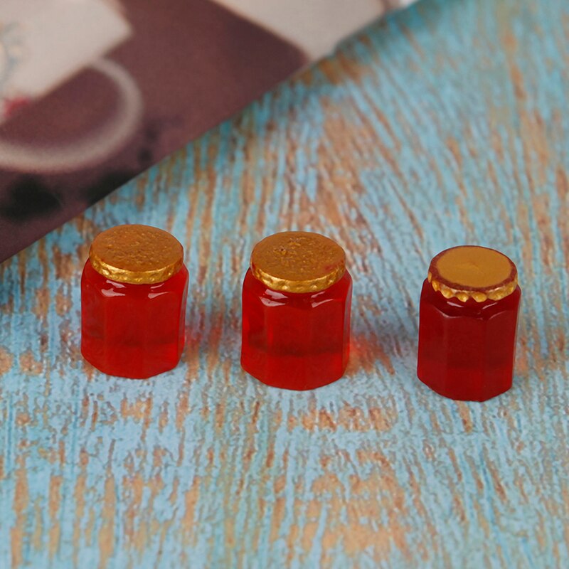 1/2/4/5pcs 1:12 Dollhouse Miniature Food Snacks Glass Jars Candy Bar Food Jar Kitchen Decoration Dolls Accessories Children Toys