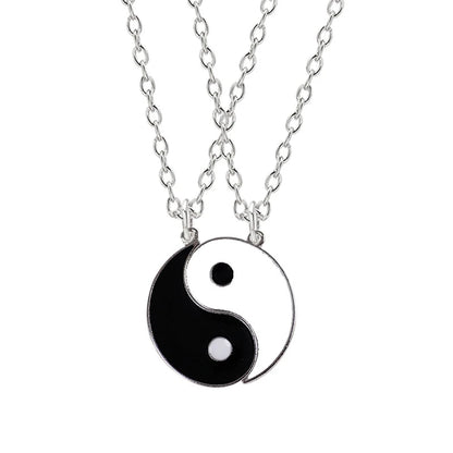 Best Friends Necklace for Women Couple Pendants Jewelry 2 Pcs/ Set Korean Fashion Harajuku Accessories