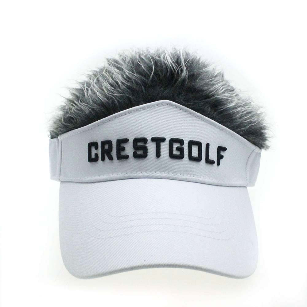 CRESTGOLF Adjustable Fake Hair Golf Cap Men Hat Wig/ Hair Golf Baseball Caps With Several Colors Available
