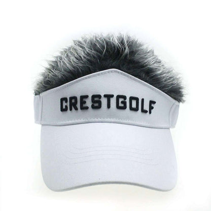 CRESTGOLF Adjustable Fake Hair Golf Cap Men Hat Wig/ Hair Golf Baseball Caps With Several Colors Available