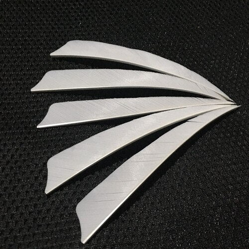 50 Pcs 5 Inch 9 Colors  Shield Turkey Feathers Arrow Feather Fletching for Any Wooden & Bamboo Arrow for Archery Hunting