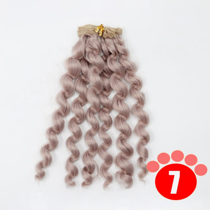 Msiredoll Bjd Wig Accessories 1piece 20*100CM Doll Hair for 1/3 1/4 1/6 1/12  Curly Doll Hair Bjd Wig Diy