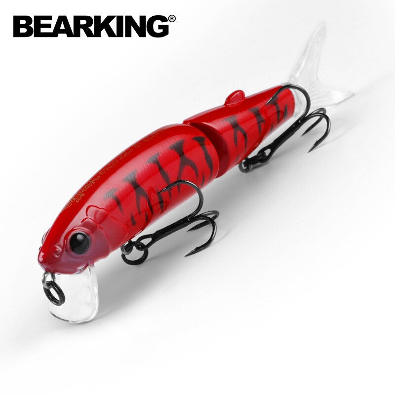 Bearking 11.3cm 13.7g  Hot Fishing Lure Minnow Quality Professional Bait Swim Bait Jointed Bait Equipped Black or White Hook
