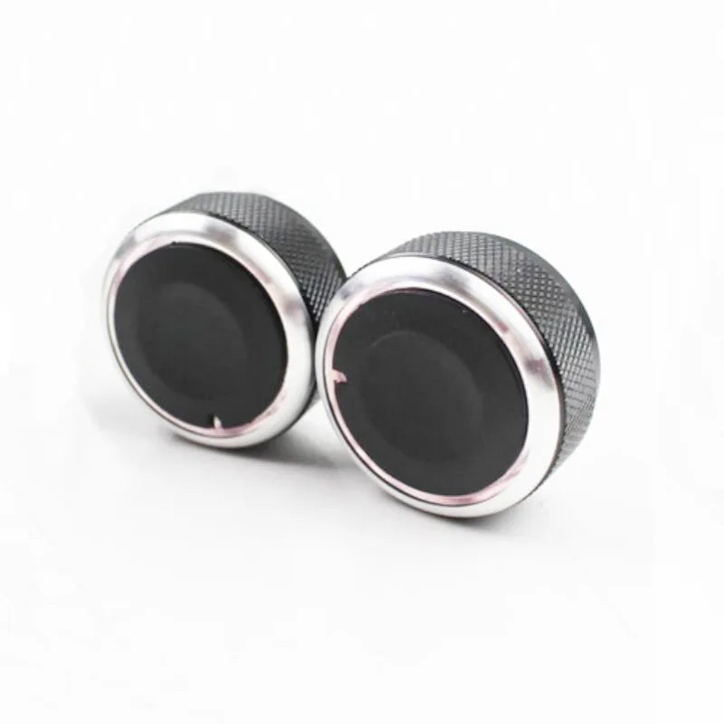 Tonlinker Interior Air Conditioning Knob Cover Sticker for KIA RIO K2KXCROSS 2017-19 Car Styling 2 PCS ABS Plastic Cover Sticker