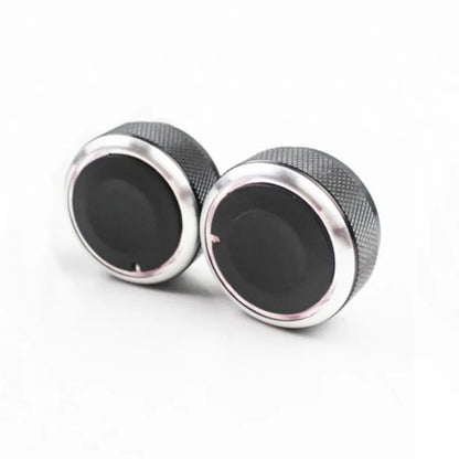 Tonlinker Interior Air Conditioning Knob Cover Sticker for KIA RIO K2KXCROSS 2017-19 Car Styling 2 PCS ABS Plastic Cover Sticker