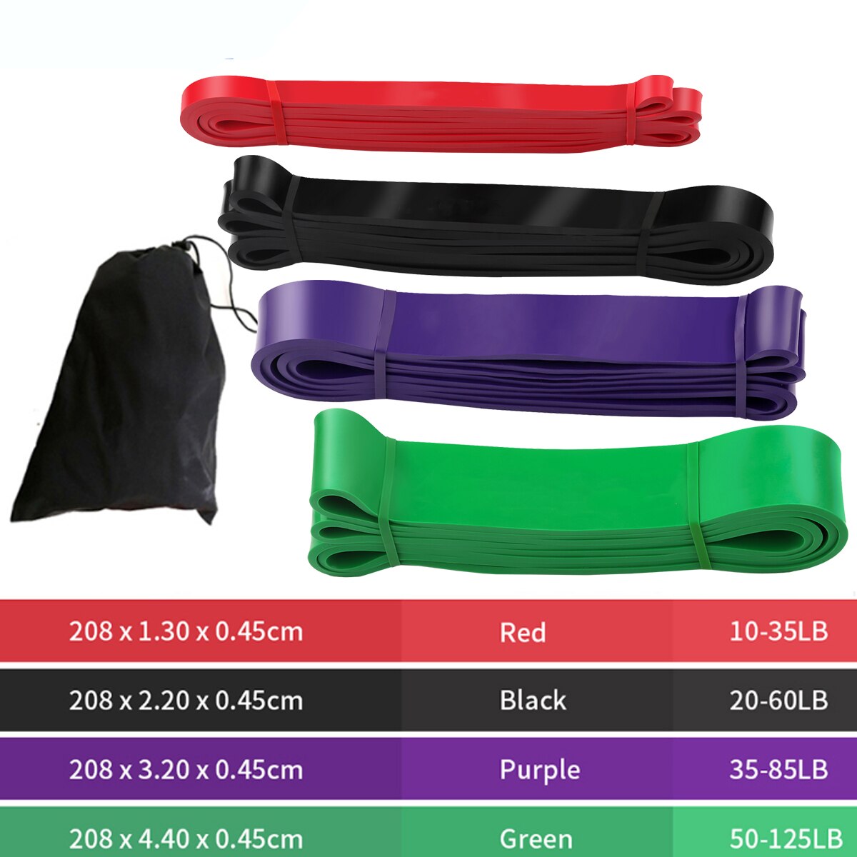 41" Resistance Bands 208cm Fitness Rubber Pull Up Crossfit Power Expander Hanging Yoga Loop Band