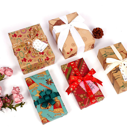 10pcs 50x70cm Christmas Packing Paper Retro Style Kraft Paper Christmas Hom