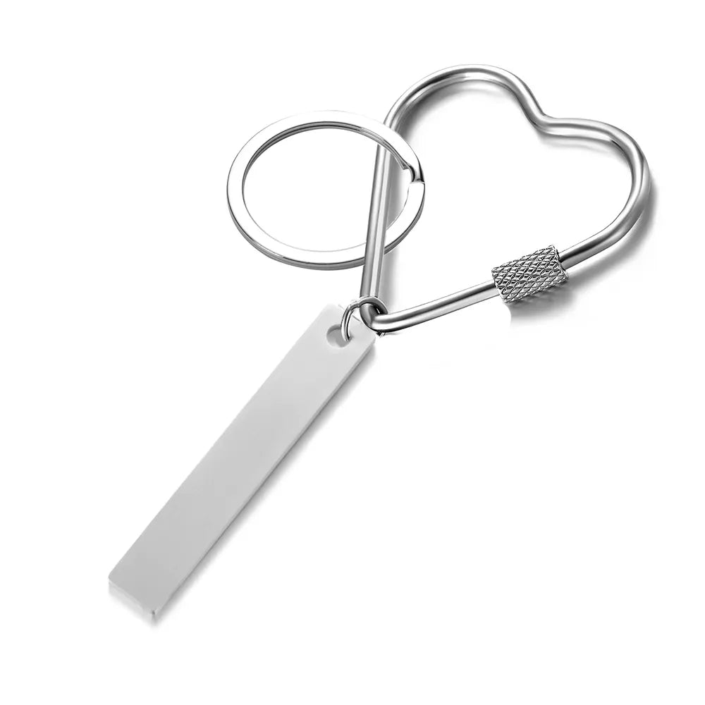 Custom Phone Number Logo Name Keychain Women Men Car Key Ring Laser Engraveing Key Chain Stainless Steel Personalized