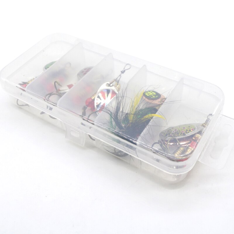 10pcs/Lot LUSHAZER Fishing Spoon Lures Spinner Bait 2.5-4g Fishing Wobbler Metal Baits Spinnerbait Isca Artificial With Box