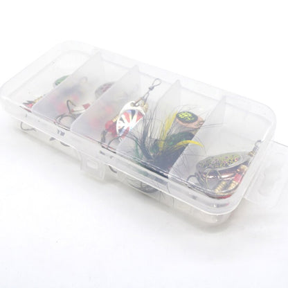 10pcs/Lot LUSHAZER Fishing Spoon Lures Spinner Bait 2.5-4g Fishing Wobbler Metal Baits Spinnerbait Isca Artificial With Box