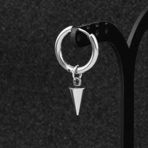 SOHOT Hot Dangle Long Tassel Unisex Hoop Earrings Punk Metal Jewelry Brincos Silver Color Star Cross Pendant Exaggerate Design