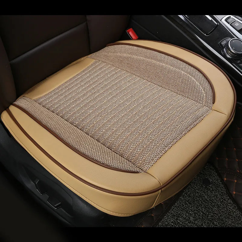 3D Leather Flax Car Seat Cover Cushion  Front Rear Protector for VolksWagen Passat Toyota Honda Ford Chevrolet Mazda Peugeot KIA