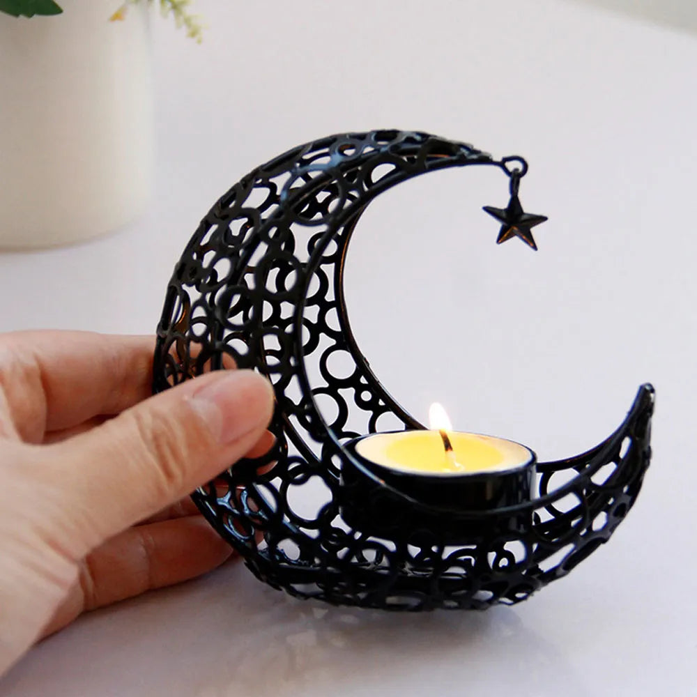 Eid Mubarak Candle Holder 2023 Ramadan Kareem Banner Ramadan Decoration for Home Islamic Muslim Party Decor Eid Al Adha