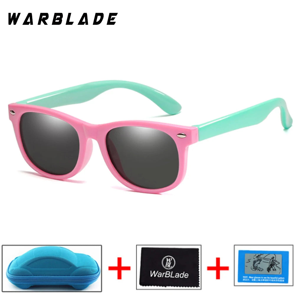 New Kids Polarized Sunglasses Children Boys Girl Sun Glasses Silicone Safety Glasses UV400 Eyewear Baby Shades Oculos With Boxes