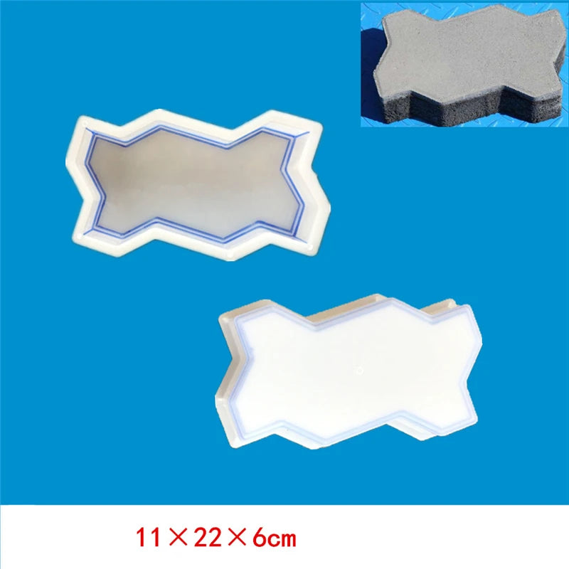 DIY Path Maker Concrete Mold Pavement Plastic Path Paving Cement Brick the Stone Road Paving Moulds Tool for Garden Decoration