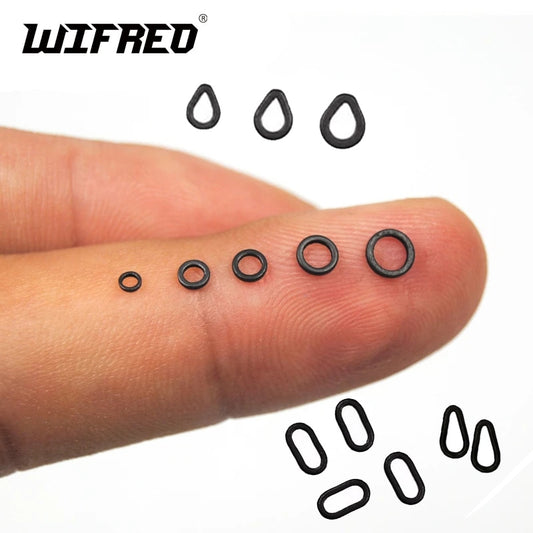 [ 30PCS] Flat Round Matt Black O Ring Carp Fishing Rig Terminal End Tackle Accessory 2mm 2.5mm 3.1mm Tippet Rig Ring