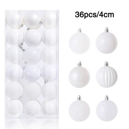 24/36pcs Christmas Balls Christmas Tree Ornament Hanging Pendent Xmas Decoration 2023 Christmas Ornaments Navidad 2024