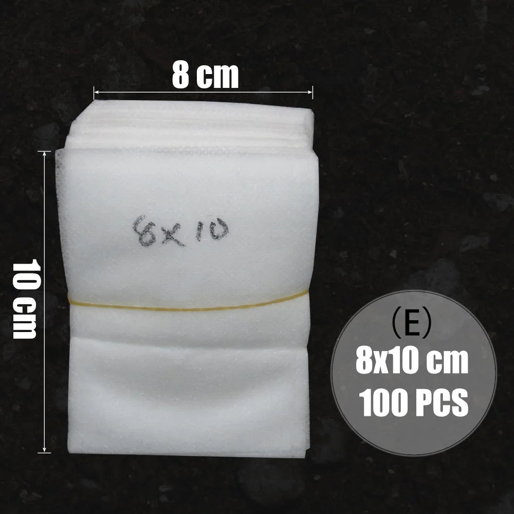 MUCIAKIE 100PCS Flat Fabric Nursery Grow Bags Biodegradable Growing Bags Eco-Friendly Ventilate Plant Root Protection Bags