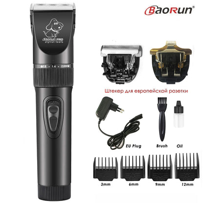 BaoRun P6 Professional Dog Hair Trimmer Rechargeable Pet Cat Grooming Clipper Shaver Low-Noise Electric Cutters Haircut Machine