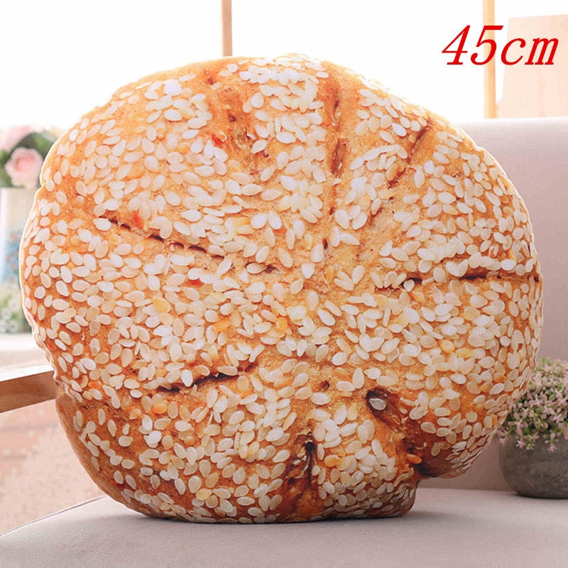 Creative Simulational Plush Bread Burger Shape Pillow Funny Food Nap Pillow and Cushion Kids Toy Birthday