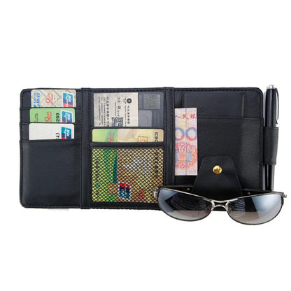 Car Styling Visor Organizer Auto Sun Visor Storage Pouch Car Organizer Sunglasses Holder Card Organizer Ticket Pocket Pen Holder