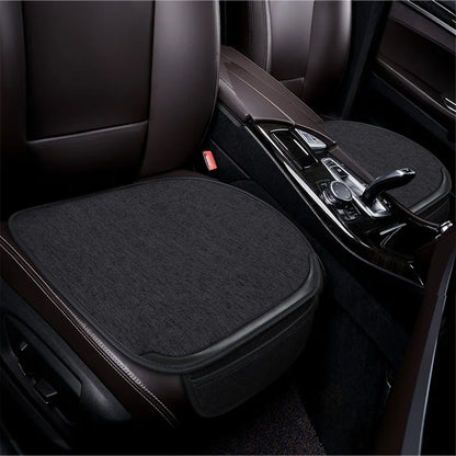 Flax Car Seat Covers Front Rear Full Set Choose Car Seat Cushion Linen Fabric Seat Pad Protector Car Accessories Anti-Slip