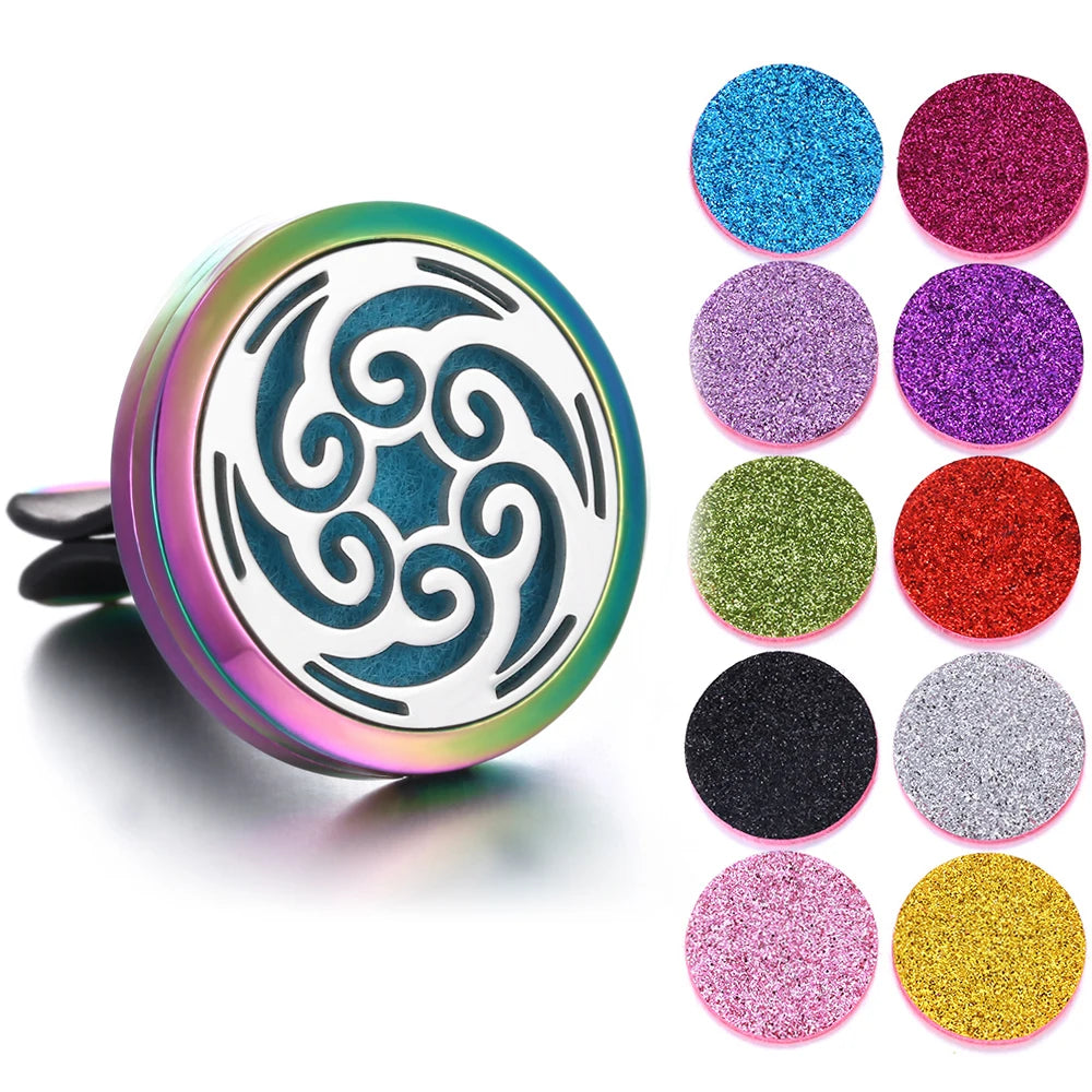 New Aromatherapy Jewelry Car Perfume Air Freshener Car Clip Tree of Life Aroma Essential Oil Diffuser Necklace Locket Pendants