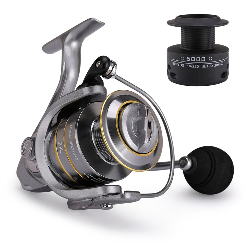 Fishing Reel Double Spool Spinning Reel High Speed Gear Ratio Spinning Reel Carp Fishing Reels Casting Reel for Saltwater