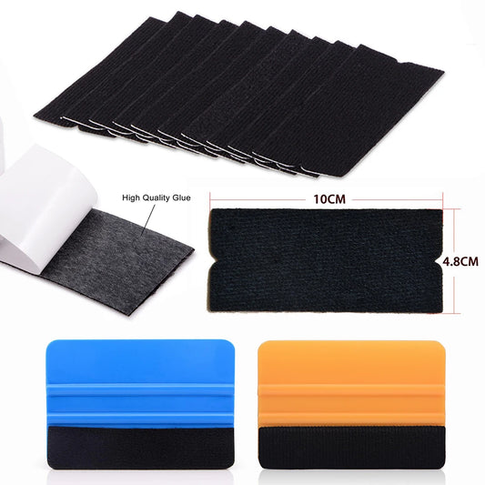 EHDIS Carbon Vinyl Film Car Wrap Felt Fabric for 4" 10cm Squeegee Auto Window Tint Wrapping Scrapers No Scratch Felt Edge Cloth