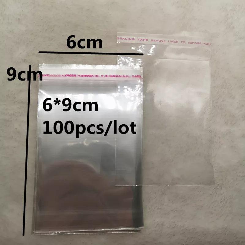 4x6-14x14cm Various Models Resealable Poly Bag Transparent Opp Plastic Bags Self Adhesive Seal Jewellery Making Bag..