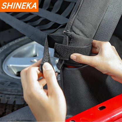 SHINEKA Top Roof Bed Waterproof Cover Rest Storage Network for Jeep Wrangler TJ JK JKU JL 1997-2019 Exterior Accessories