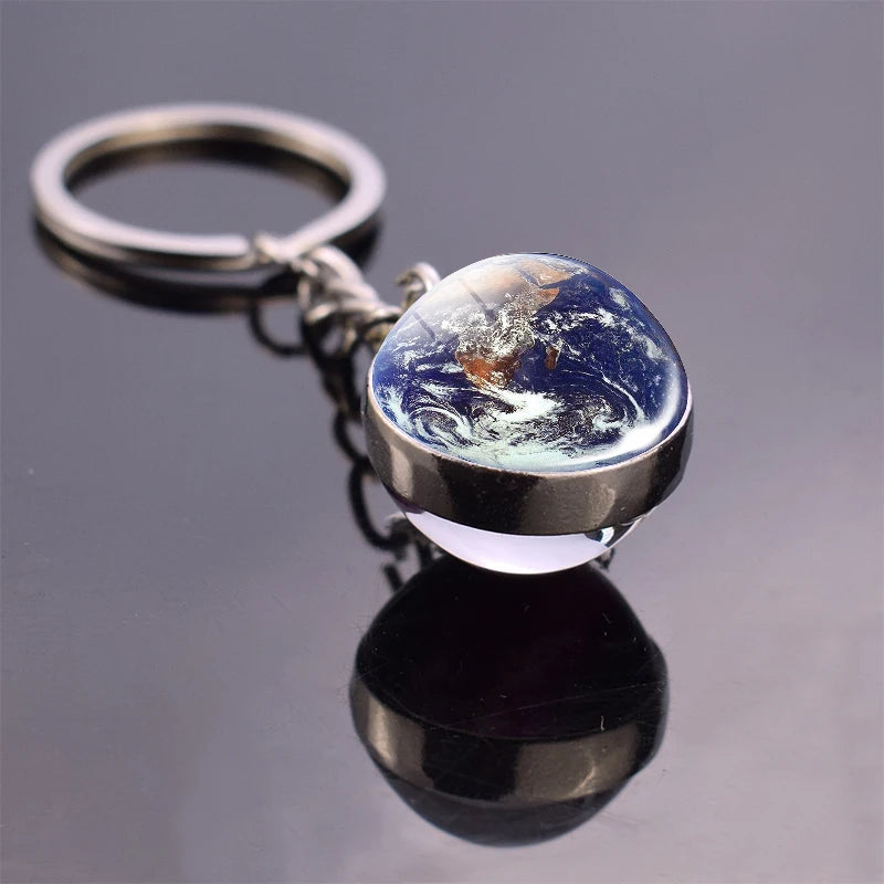 Vintage World Map Keychain Globe Earth Pendant Key Chain Americas Europe Australia Map Keychain Keyfob Christmas
