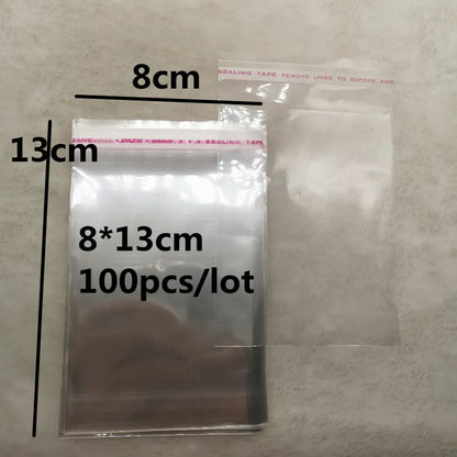 4x6-14x14cm Various Models Resealable Poly Bag Transparent Opp Plastic Bags Self Adhesive Seal Jewellery Making Bag..