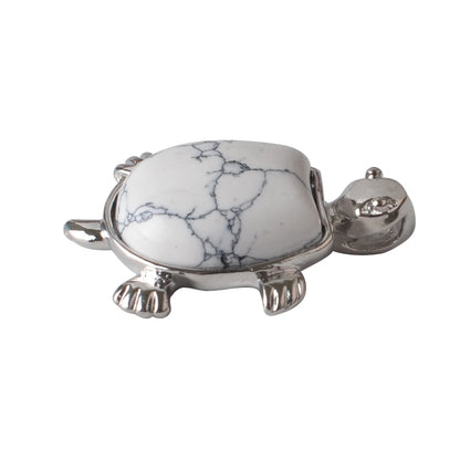 Howlite Turtle Nacklace Pendant Natural Semi Precious Stones Give for Men and Women