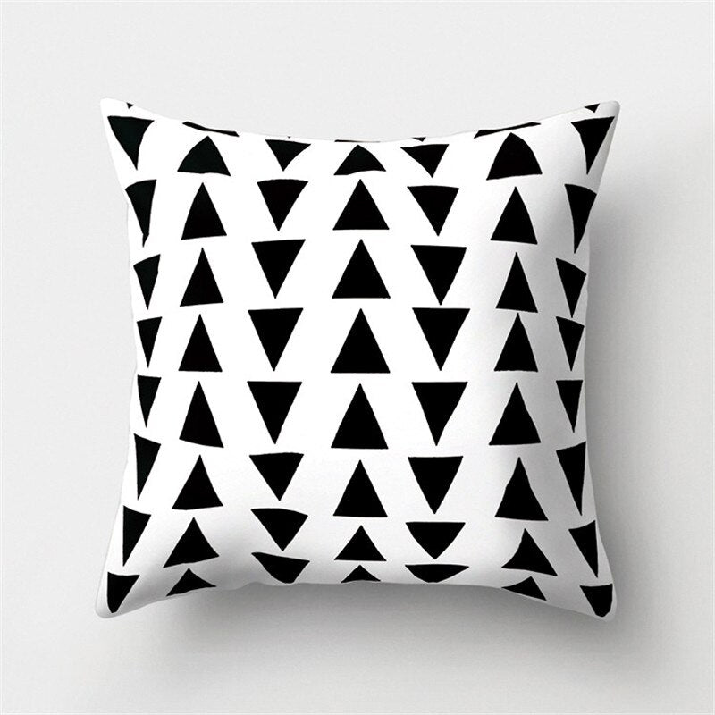 45x45cm Black White Geometric Cushion Cover Car Pillowcase Sofa Cushions Decorative Pillowcover Home Decor Pillow Cases