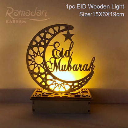 EID Mubarak Banner Balloons Cake Topper Ramadan Decoration Ramadan Kareem Mubarak Muslim Islamic Festival Party DIY Decorations